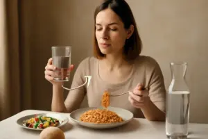 Il ruolo dell’acqua a tavola: bere prima o dopo i pasti porta davvero benefici alla digestione