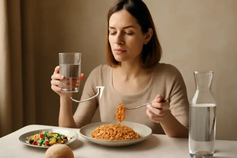 Il ruolo dell’acqua a tavola: bere prima o dopo i pasti porta davvero benefici alla digestione